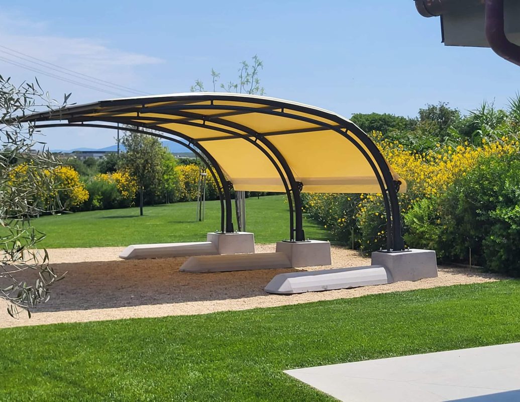 pensilina carport impermeabile plinto jumbo Biotec